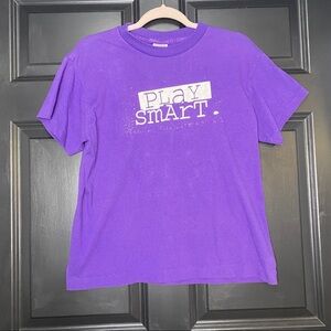 Vintage Nike Purple Kick Some Gluteous Maximus Tee Single Stitch Size L 14-16